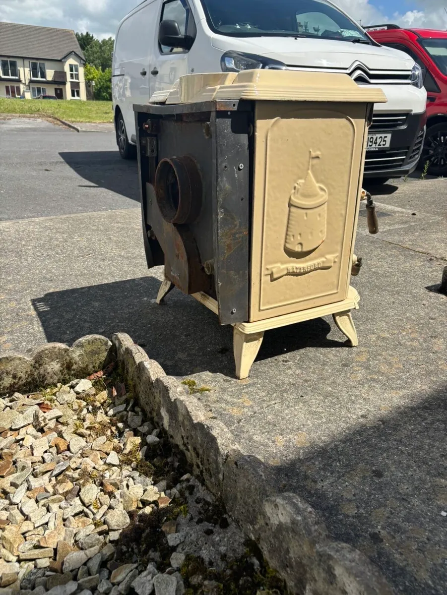 Waterford Stanley Back Boiler Cream Enamel Stove - Image 2