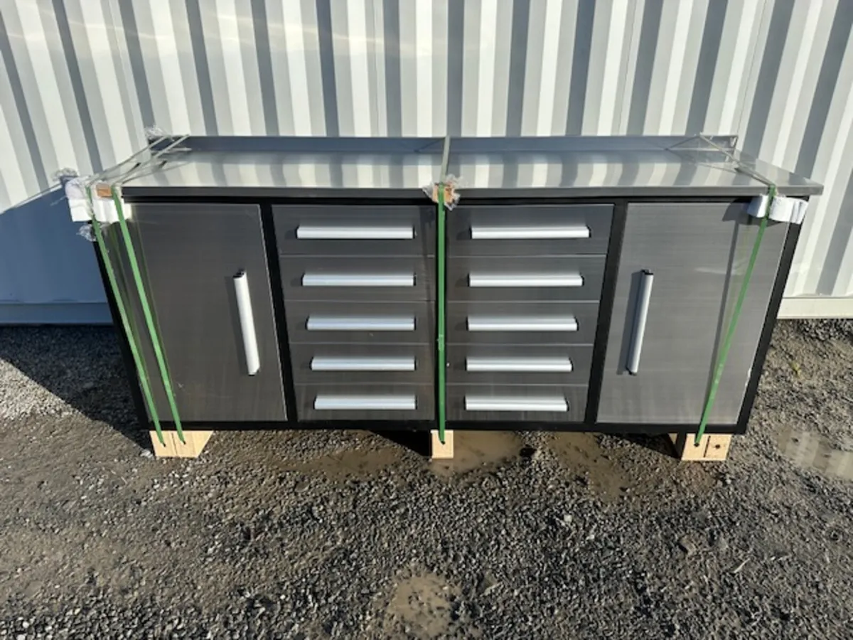 7ft Work Bench with 10 Drawers **Online Auction** - Image 3