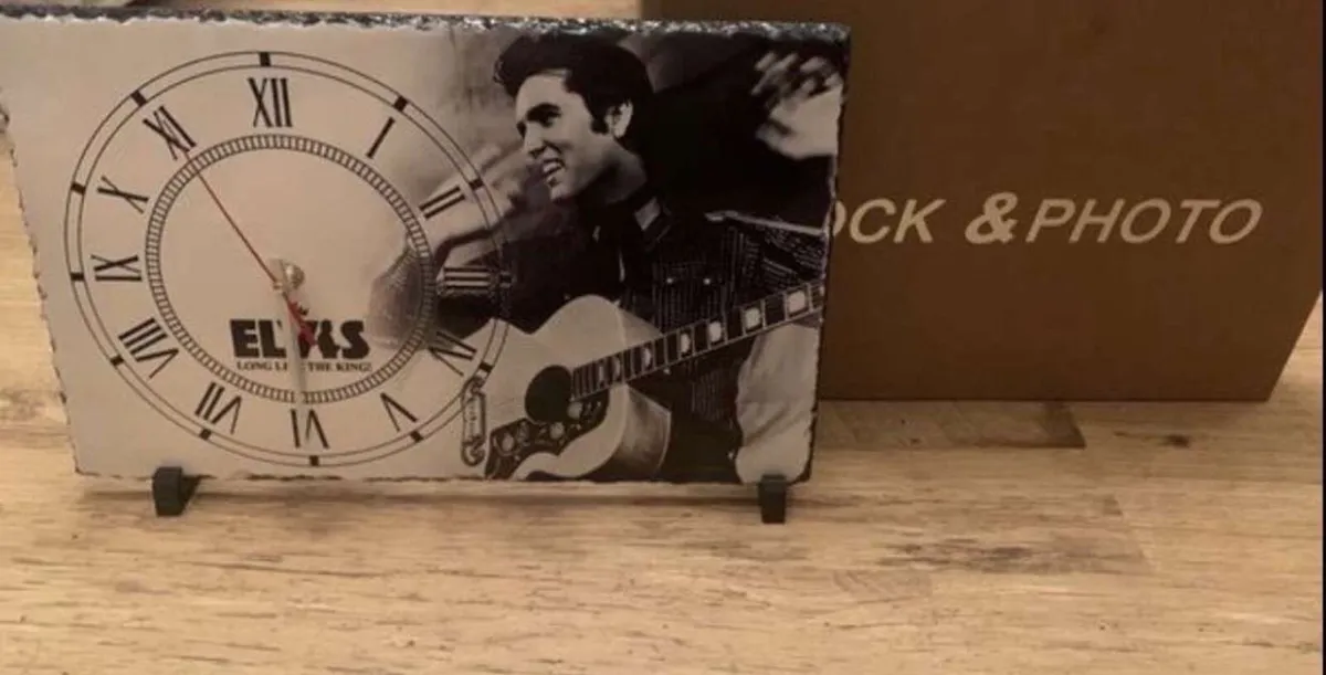 Elvis Presley slate clock