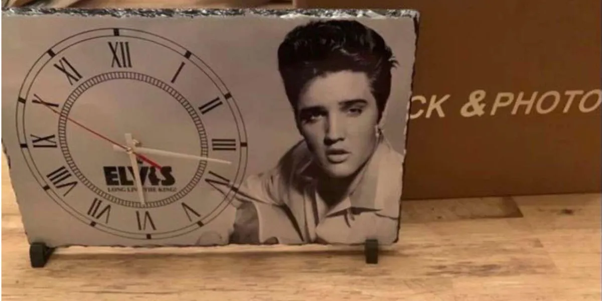 Elvis Presley slate clock