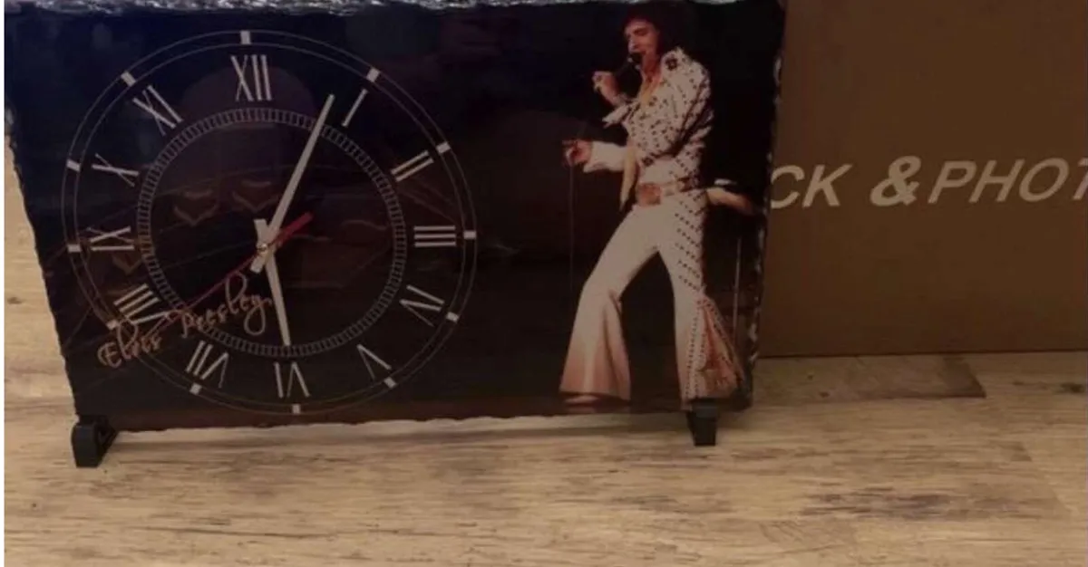 Elvis Presley slate clock