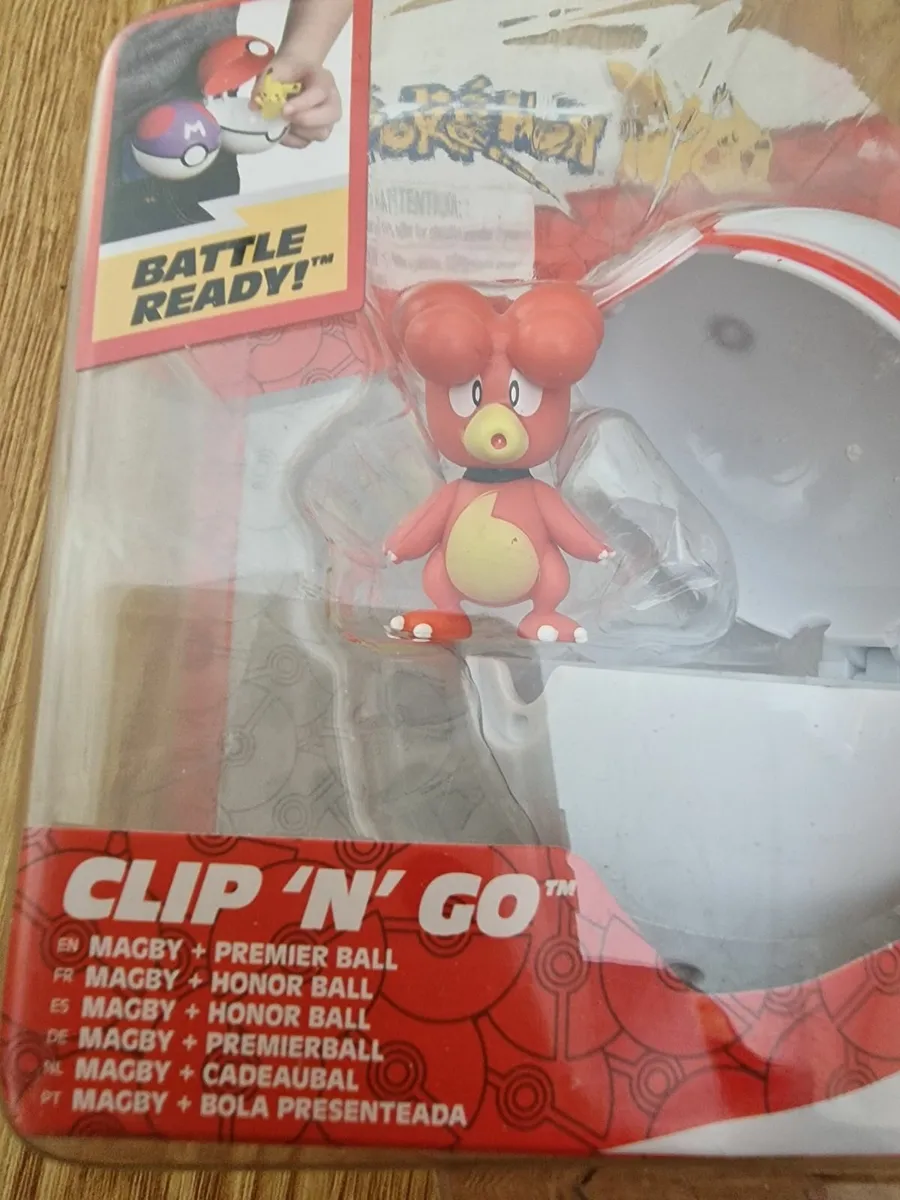 Pokemon Clip 'N' Go Pokéball Magby & Premier Ball - Image 1