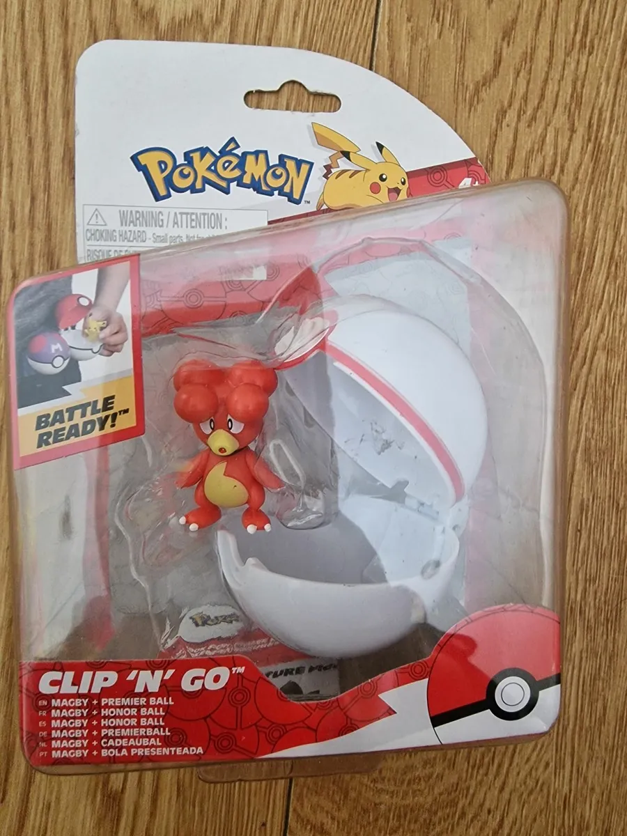Pokemon Clip 'N' Go Pokéball Magby & Premier Ball - Image 4