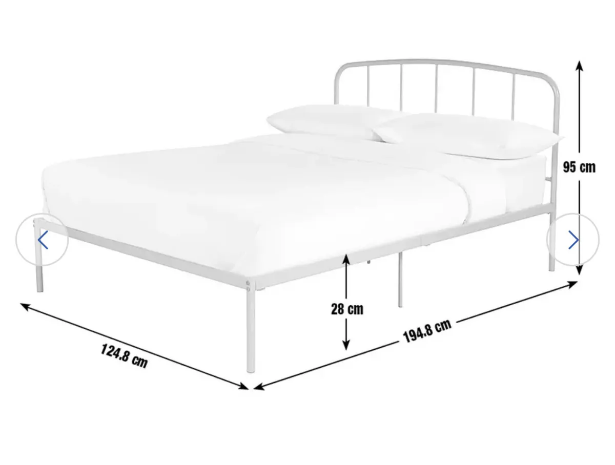 Metal small double bed frame - Image 2