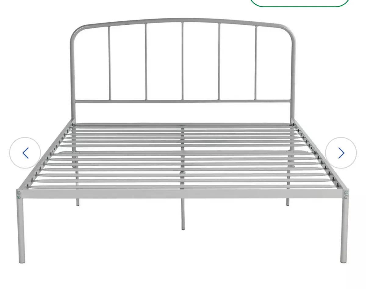 Metal small double bed frame only - Image 4