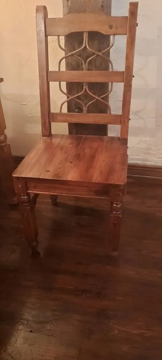 oak dining room table & 6 chairs - Image 4