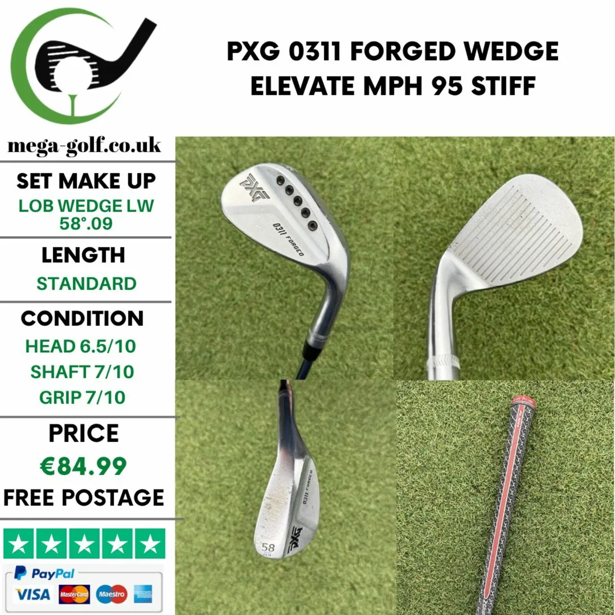 PXG 0311 FORGED WEDGE LW 58°.09 / STIFF - Image 1
