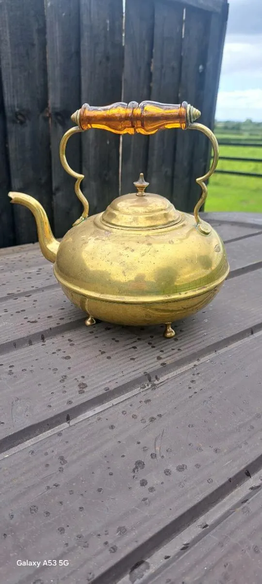 Old brass  kettle