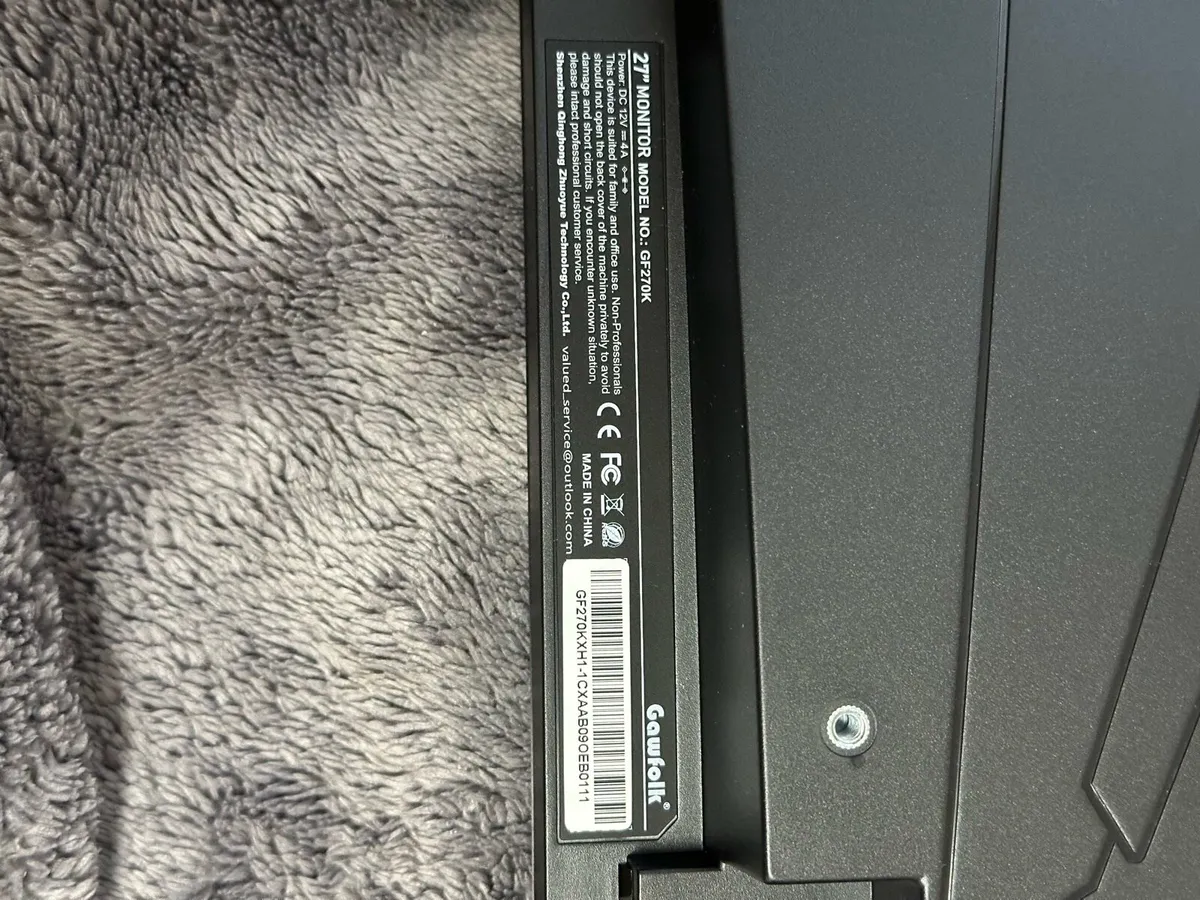 Gawfolk 27" 1080p 180Hz monitor - Image 2