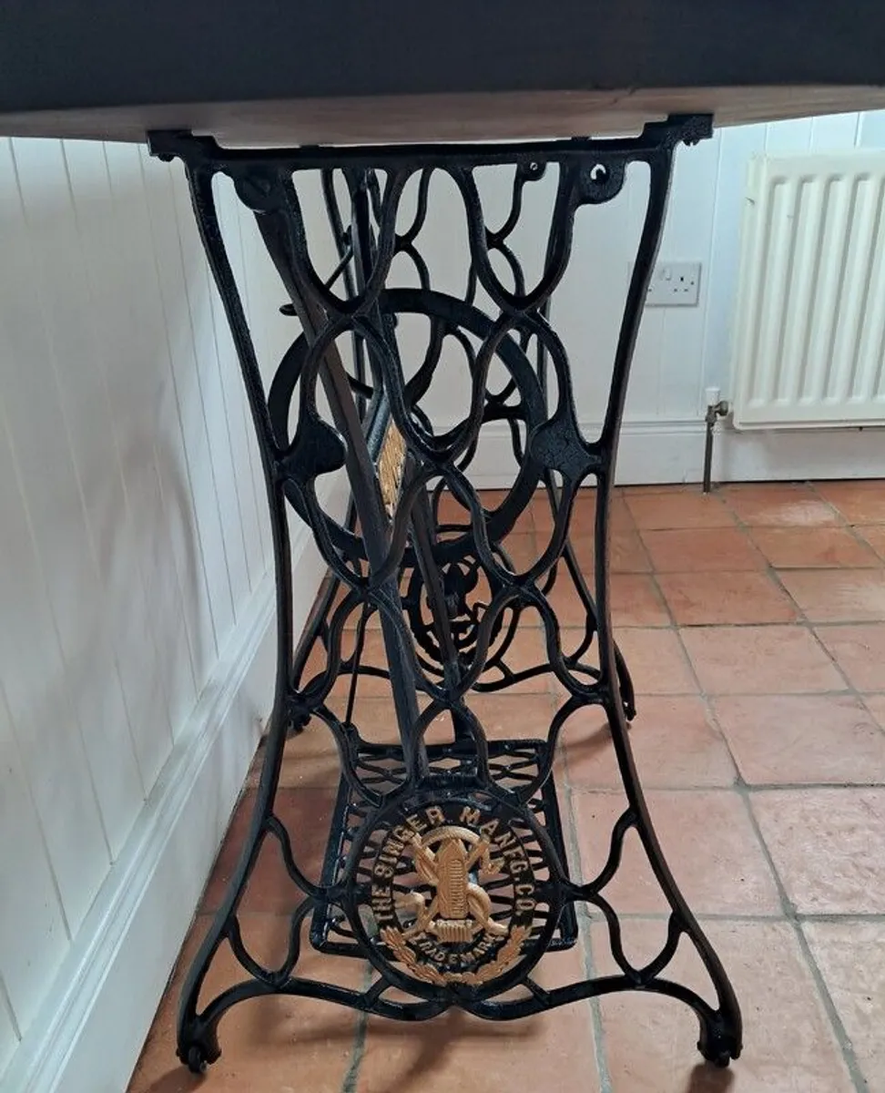 Antique Singer Sewing Machine Table - Image 4