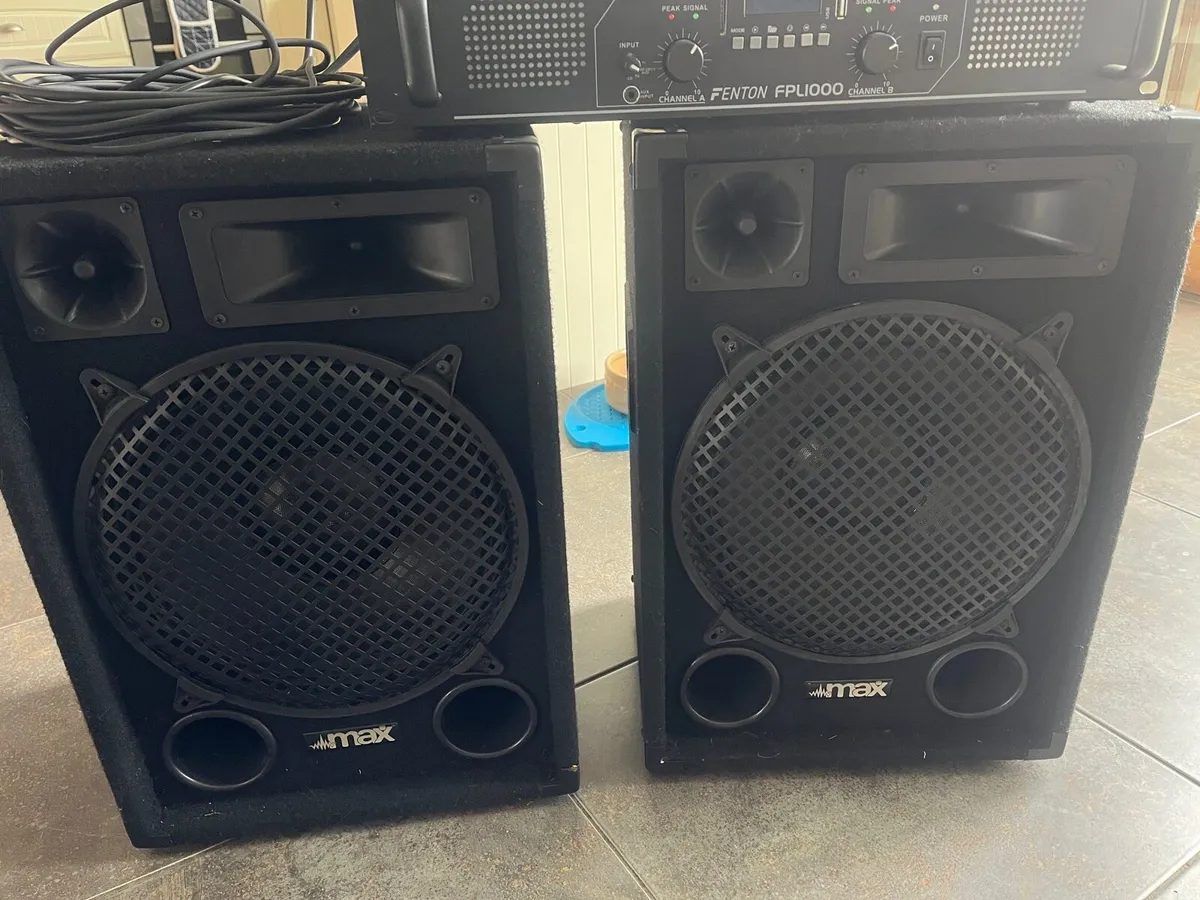 Max Audio 12” passive Speakers and 1000w amp - Image 4