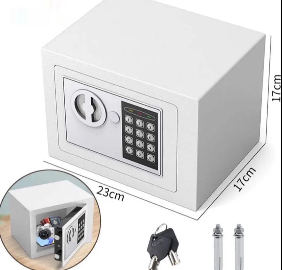 Compact Digital Safe Steel Home Office Security - Image 1
