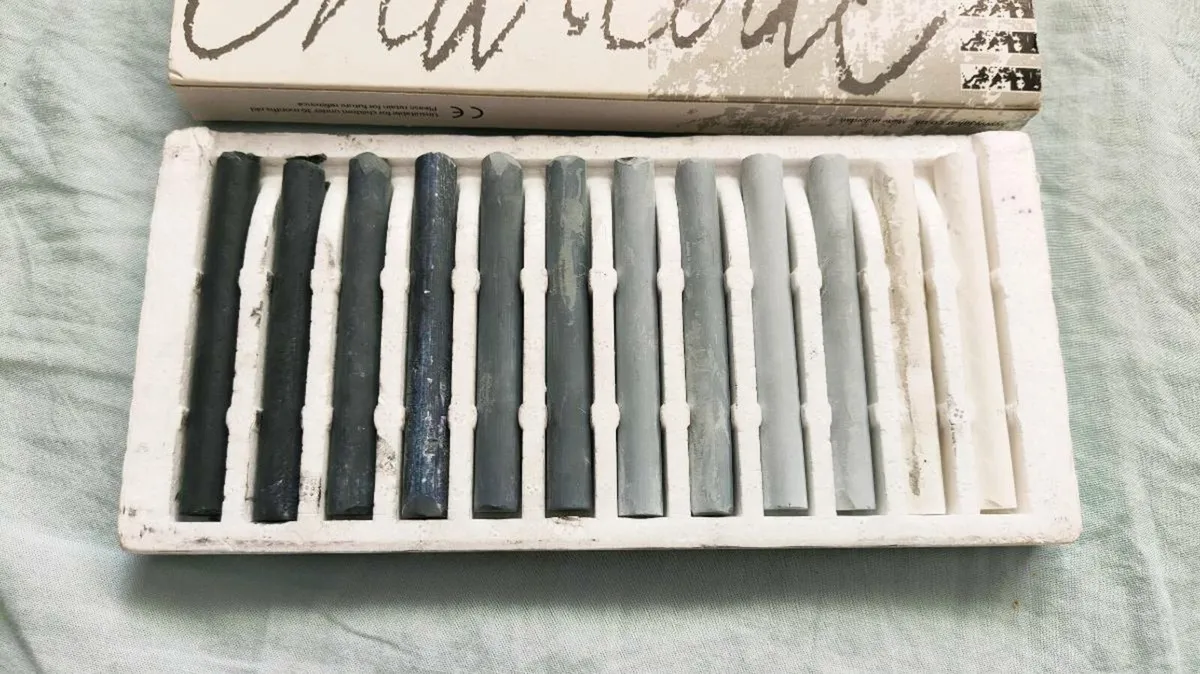 Set of 12 Compressed Charcoal – Assorted Grey Tone - Image 2