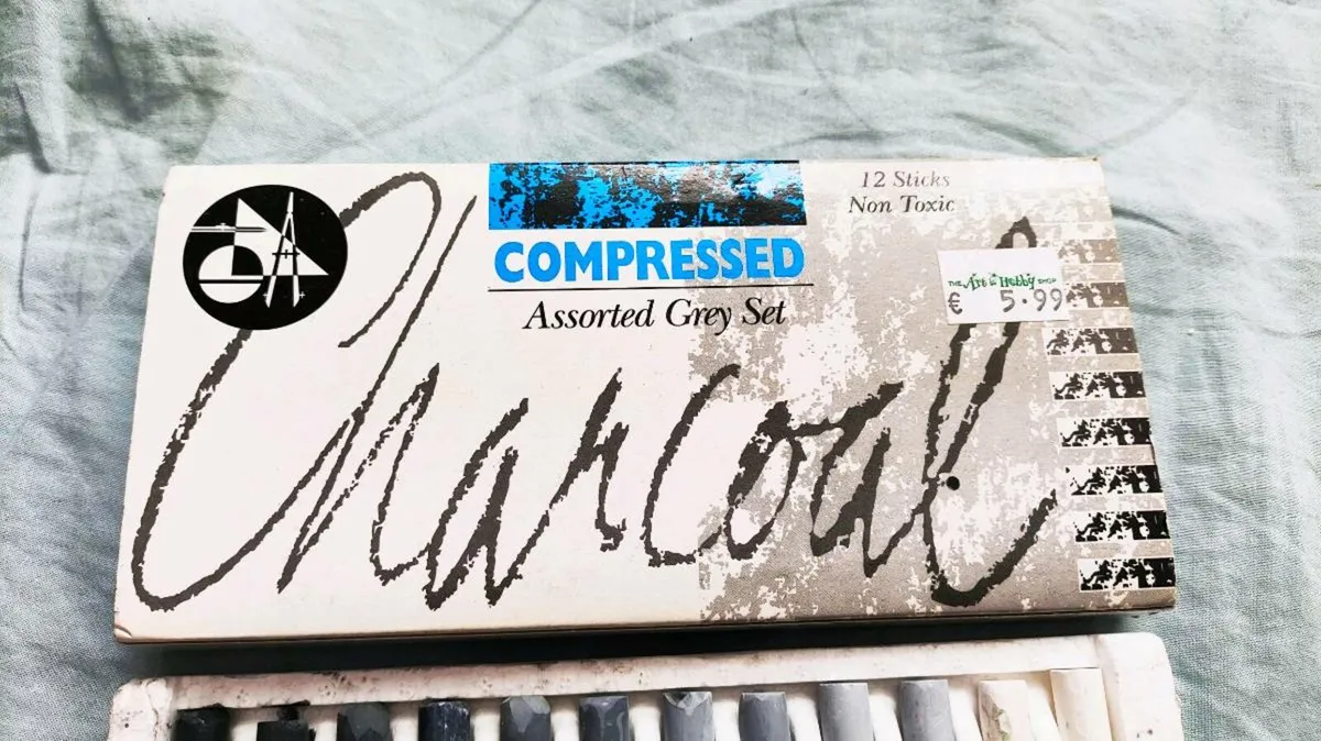 Set of 12 Compressed Charcoal – Assorted Grey Tone - Image 4