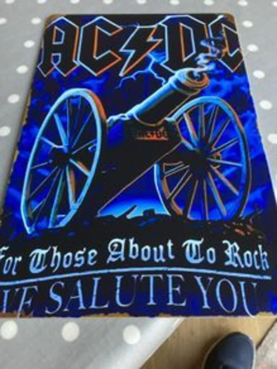AC/DC Metal Wall Plaque