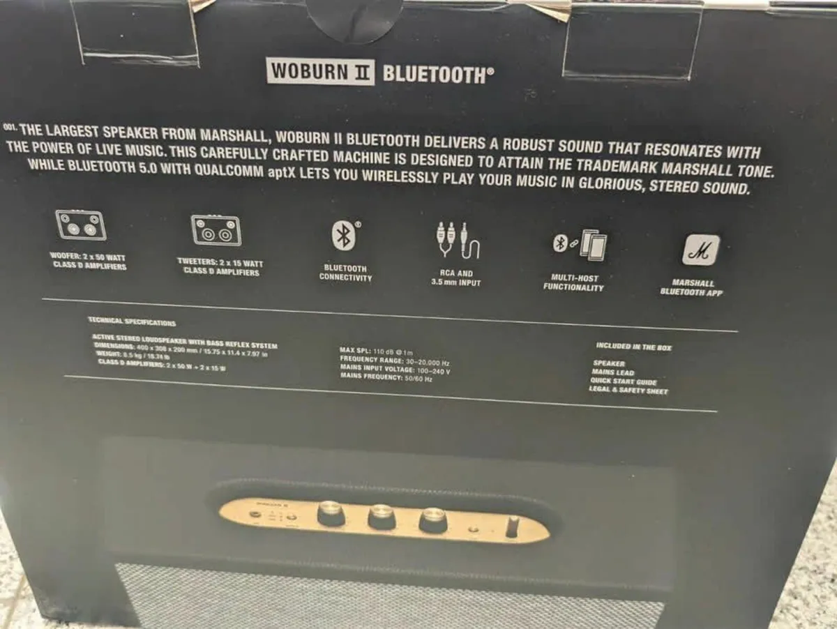Marshall Woburn BT II Bluetooth Speaker - Image 3