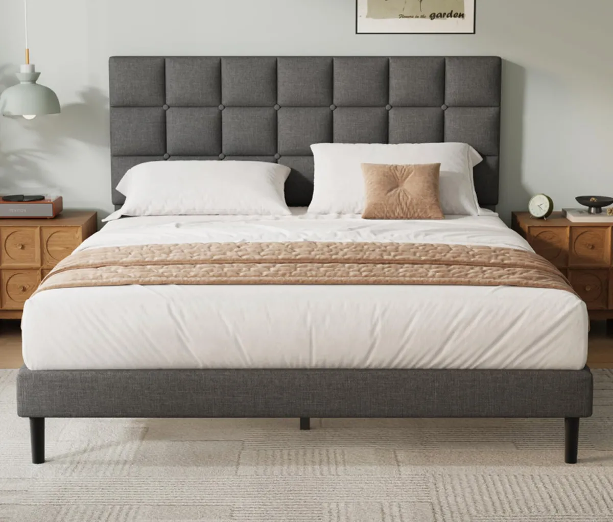 Brand New Unused Grey 4Ft 6” Double Bed Frame - Image 1