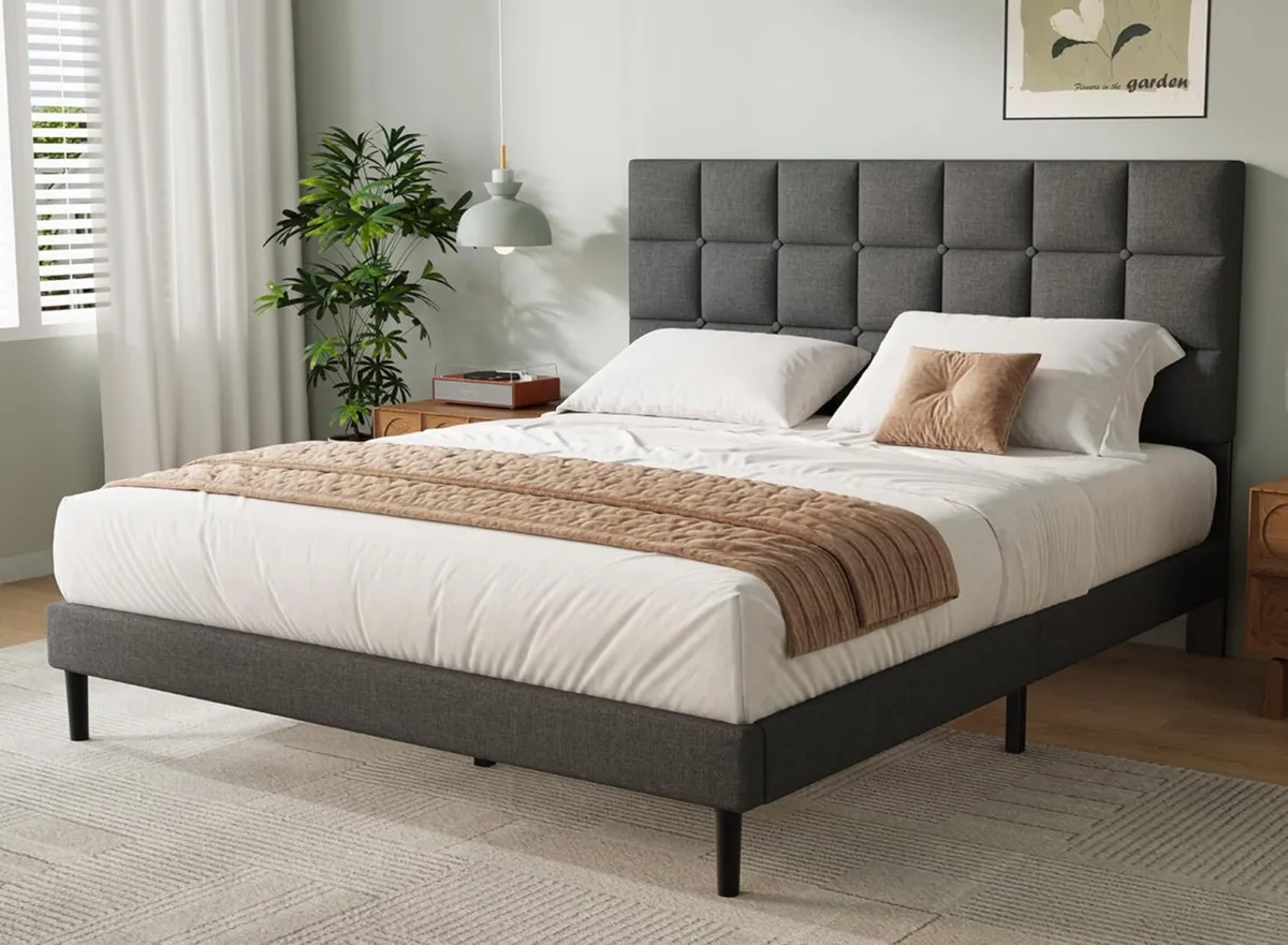 Brand New Unused Grey 4Ft 6” Double Bed Frame - Image 2