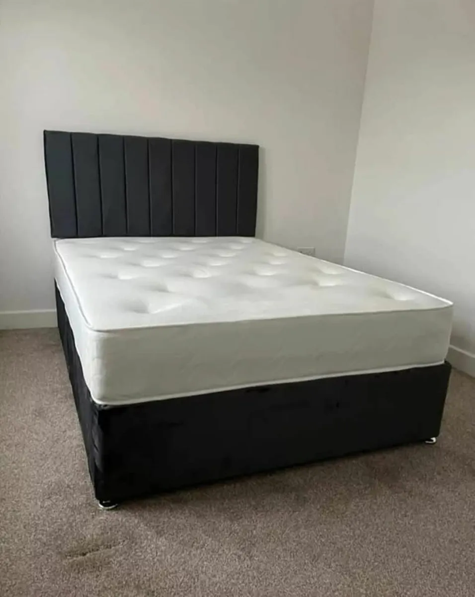 New Divan Beds With Headboard And Mattress - Image 3