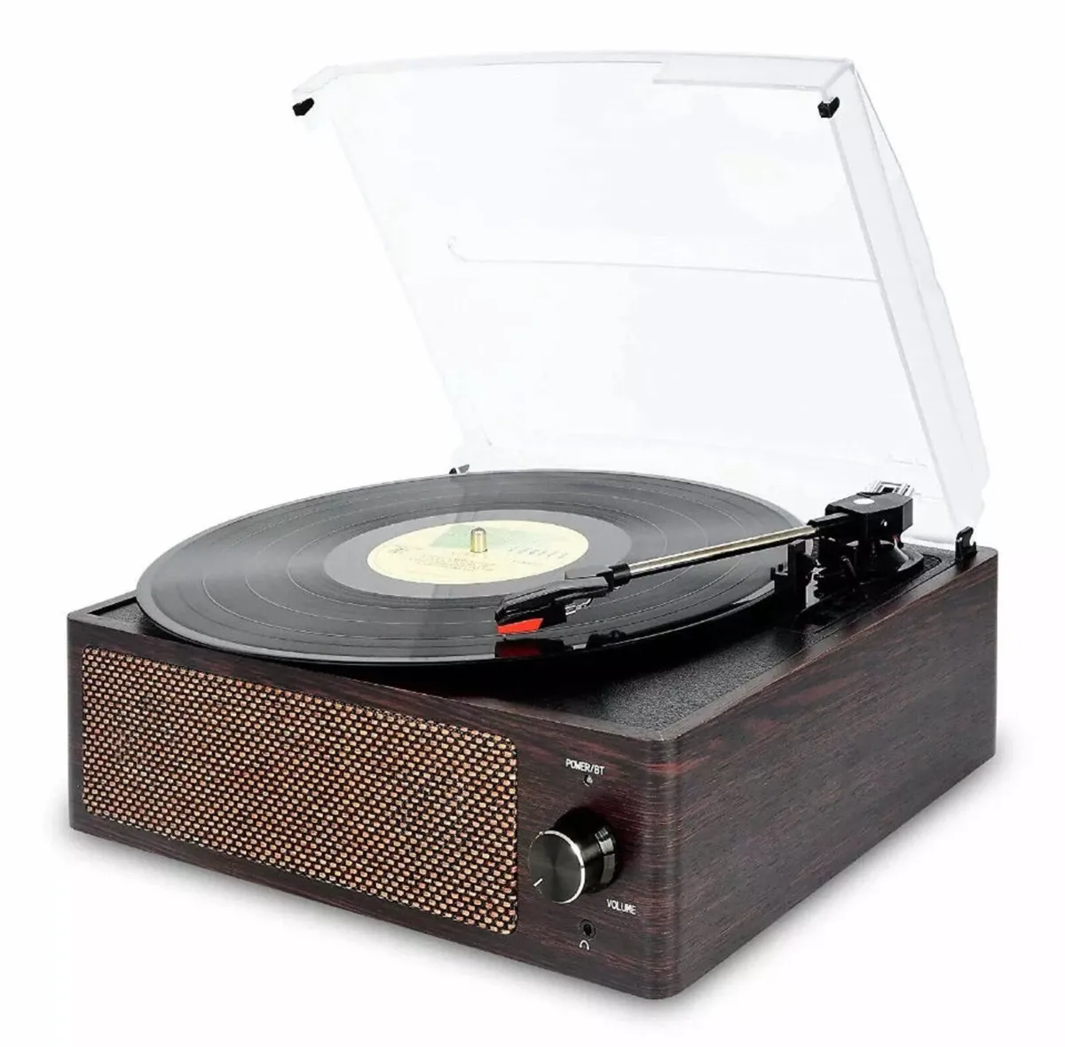 Vinyl Record Player Retro Style with Speakers - Image 1