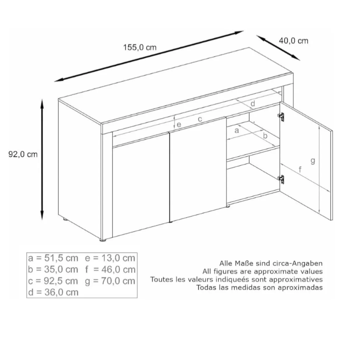 Cabinet with 3 doors - Image 1
