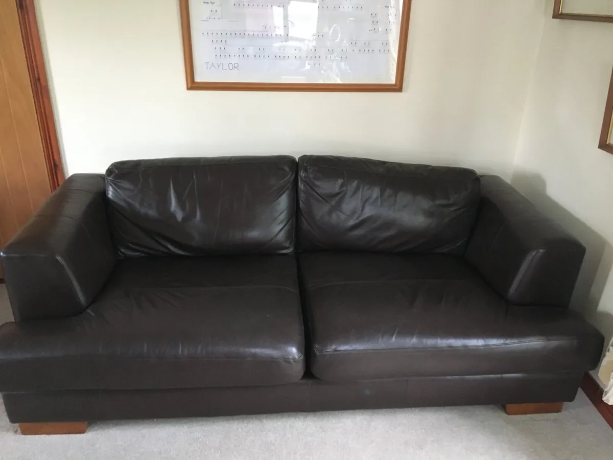 M&S Leather Settee