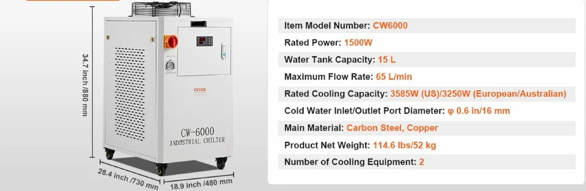 Industrial Water Chiller with Compressor - Image 1
