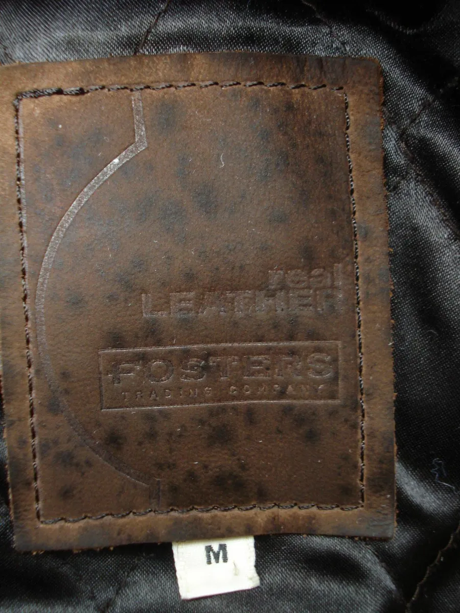 VINTAGE FOSTERS TRADING COMPANY LEATHER JACKET. - Image 2