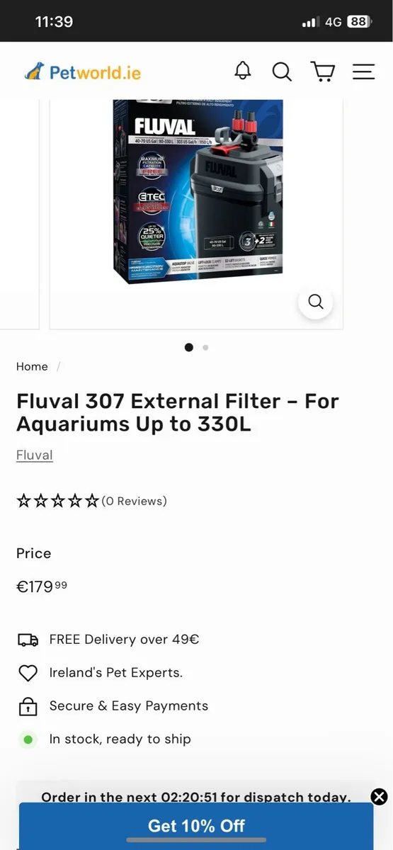 fluval series 7 307 filter 336L - Image 2