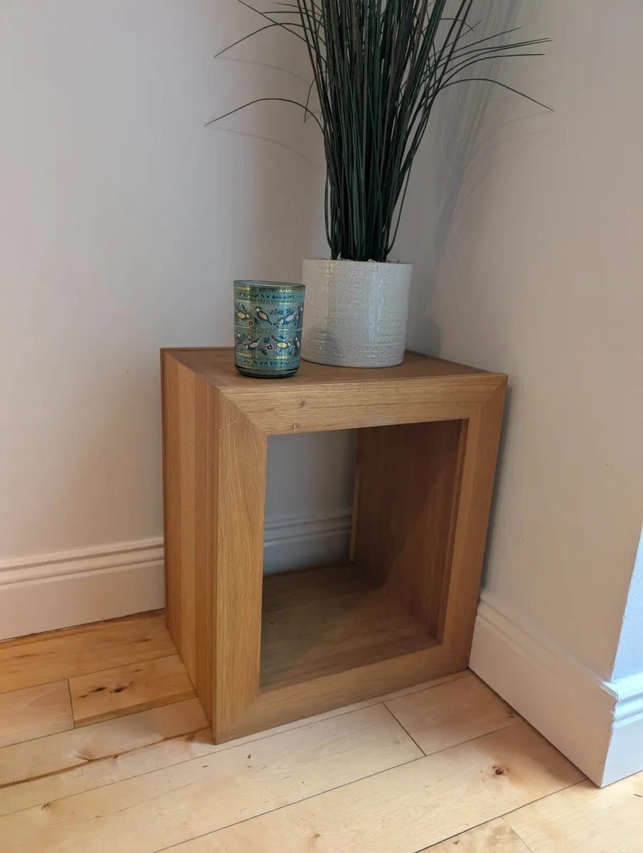 Wooden Shelving / Storage unit with 2 side tables - Image 2