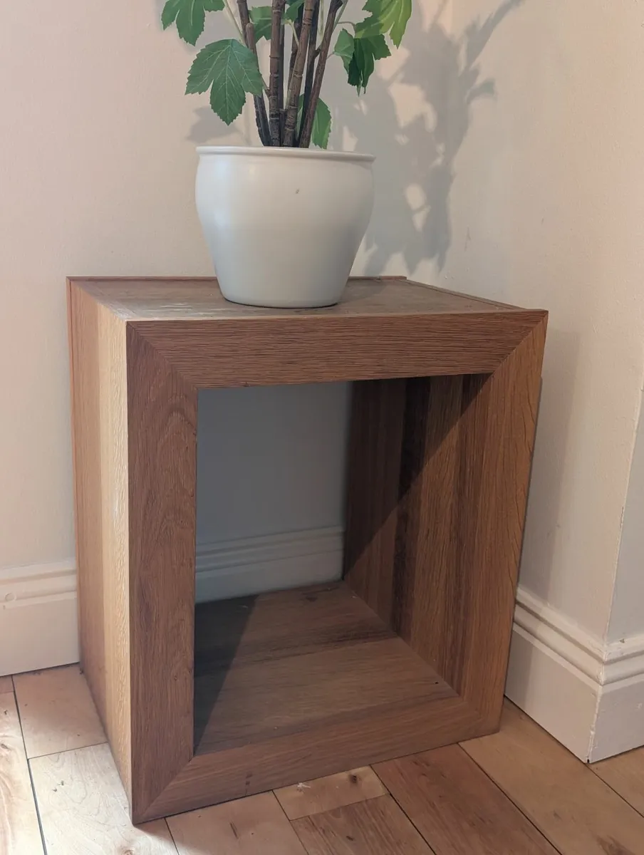 Wooden Shelving / Storage unit with 2 side tables - Image 3