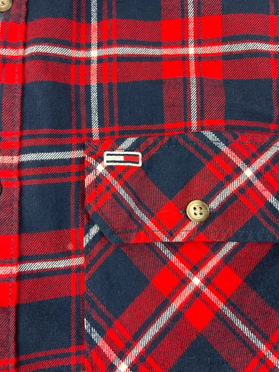 Tommy Hilfiger Tommy Jeans Flannel Check Shirt L - Image 3