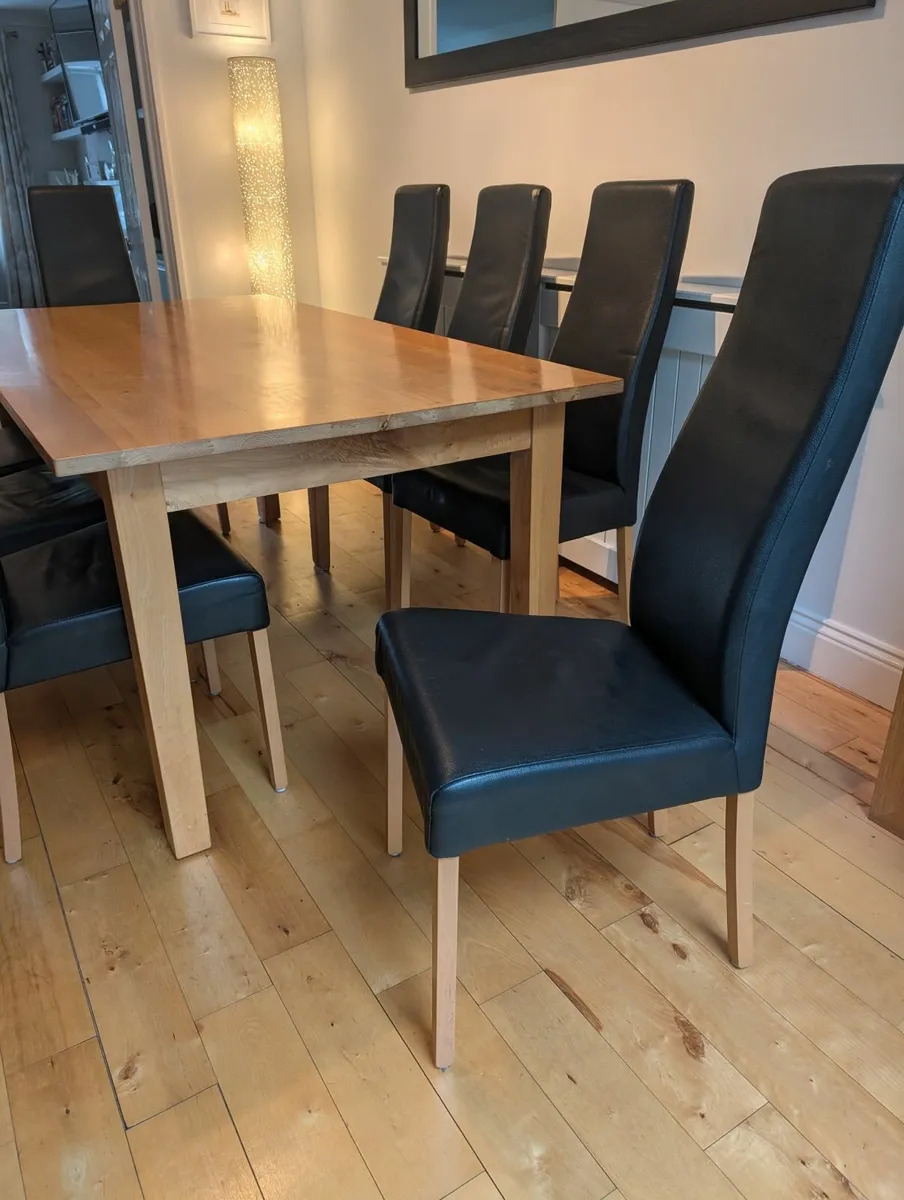Solid Italian Wood Table and Chairs - Image 2