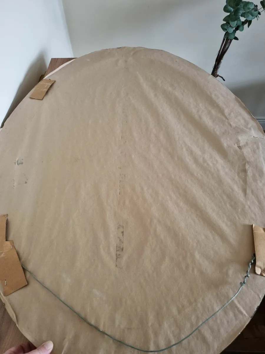 Gold oval large mirror 79 x 108cm - Image 3