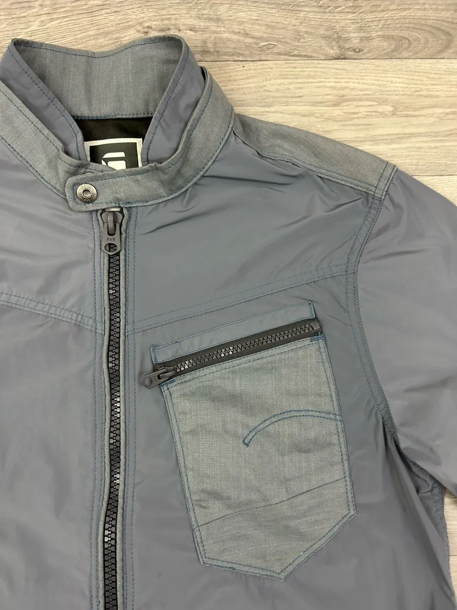 G-Star Raw Biker Jacket Mens Medium - Image 3