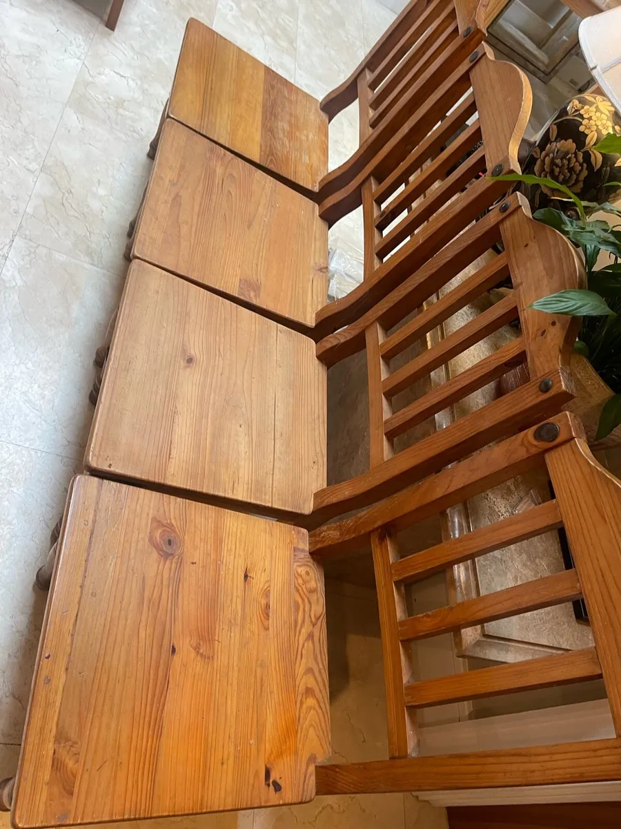 4 x Rustic Farmhouse Style Kitchen Dining Chairs - Image 2