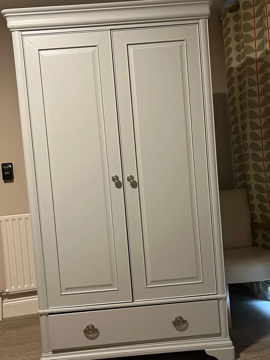 Wardrobe , chest of drawers , table and stool - Image 1