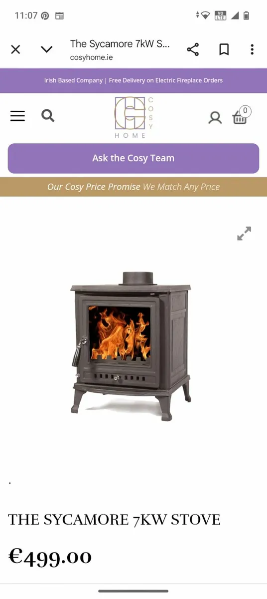 Sycamore 7 kw Stove - Image 1