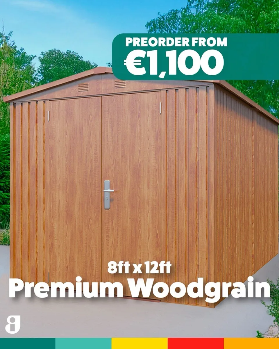 Steel Woodgrain Garden Shed - Image 3