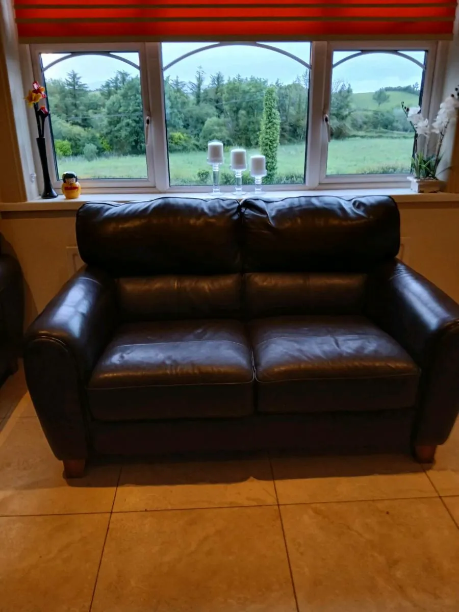 Leather 3 Piece suite 1 2 1 - Image 1