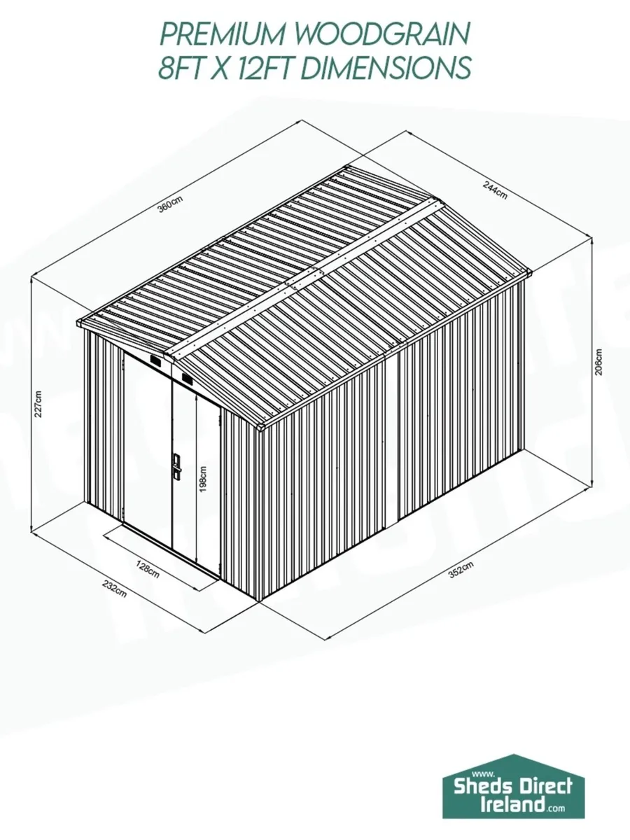 Steel Woodgrain Garden Shed - Image 4
