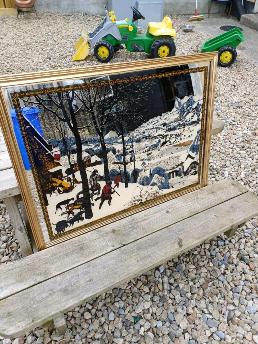 1960s Pieter Bruegel Mirror Painting - Image 3