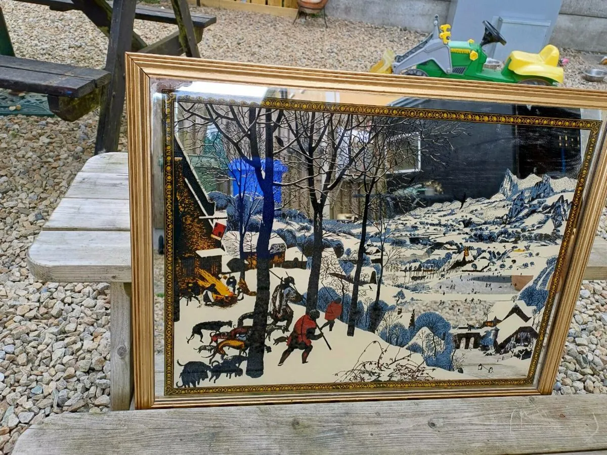 1960s Pieter Bruegel Mirror Painting - Image 4