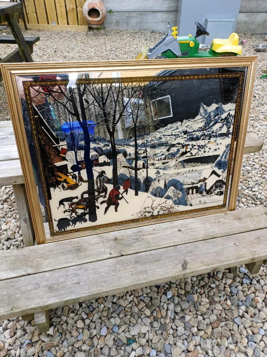 1960s Pieter Bruegel Mirror Painting - Image 2