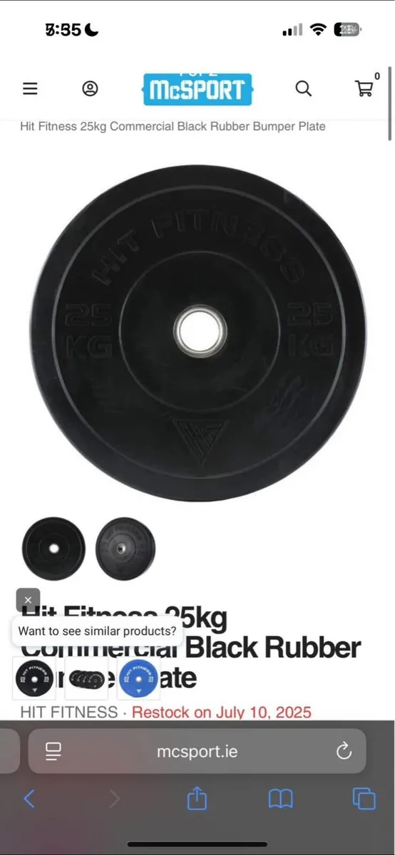 25kg Bumper commercial weight plates - Image 1