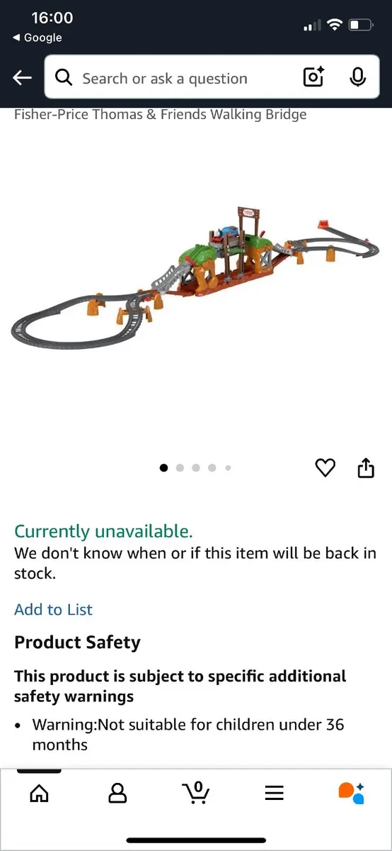 Thomas the tank walking bridge track set