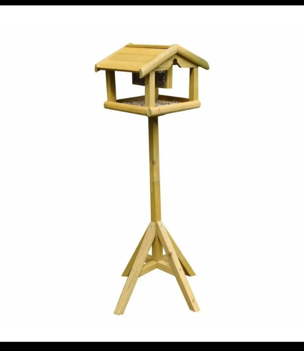 Wooden Bird Table With Built in Feeder NEW - Image 2