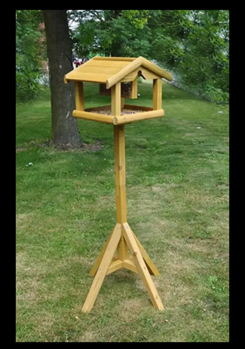 Wooden Bird Table With Built in Feeder NEW - Image 4
