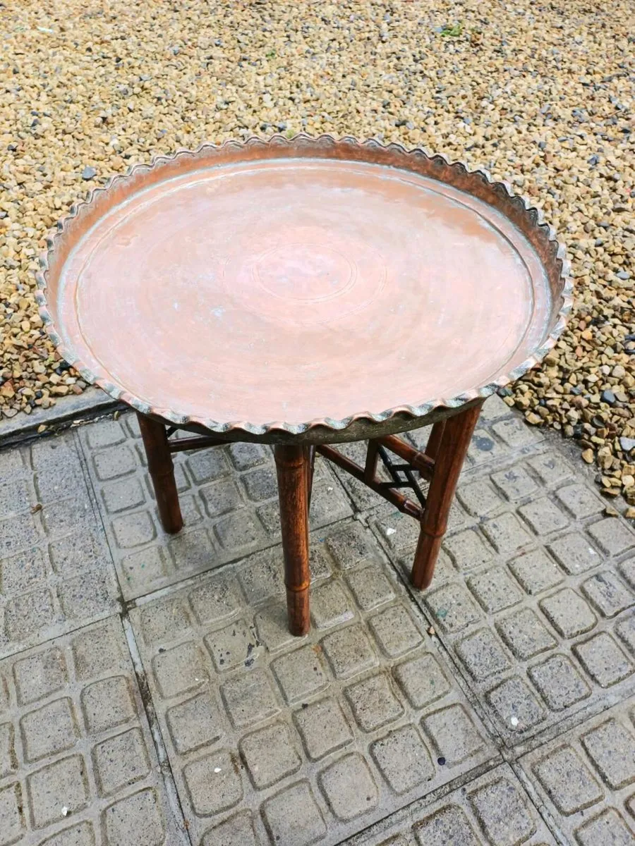 Vintage Bamboo Foldup Table - Image 3