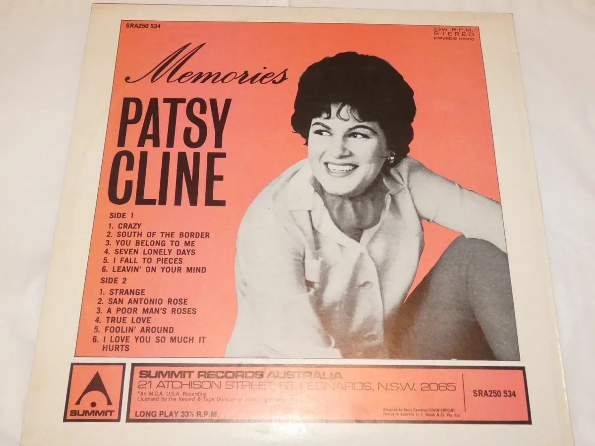 PATSY CLINE “MEMORIES” AUSTRALIAN PRESSING LP - Image 4